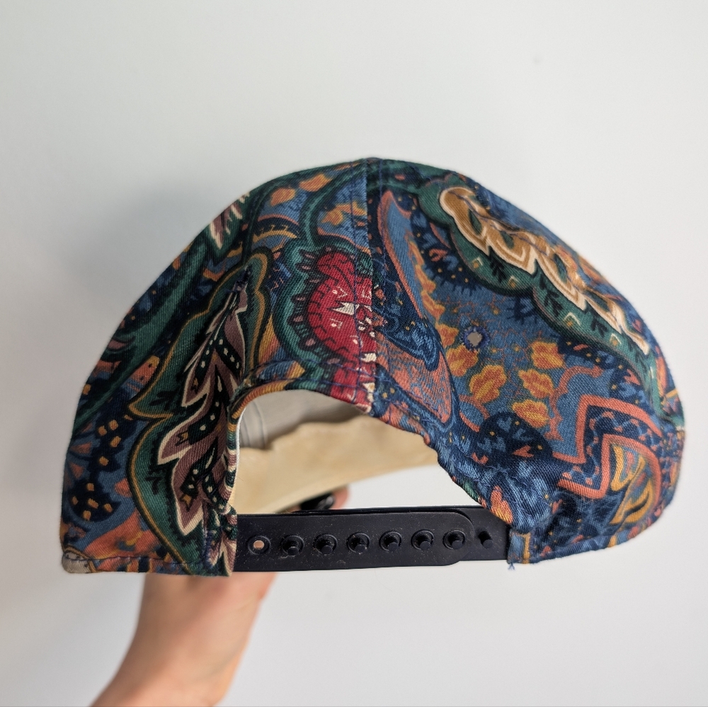 Syracuse Jewel Tone Paisley Floral Prints Snapback Trucker Hat - Picture 2 of 4